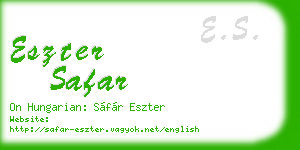 eszter safar business card